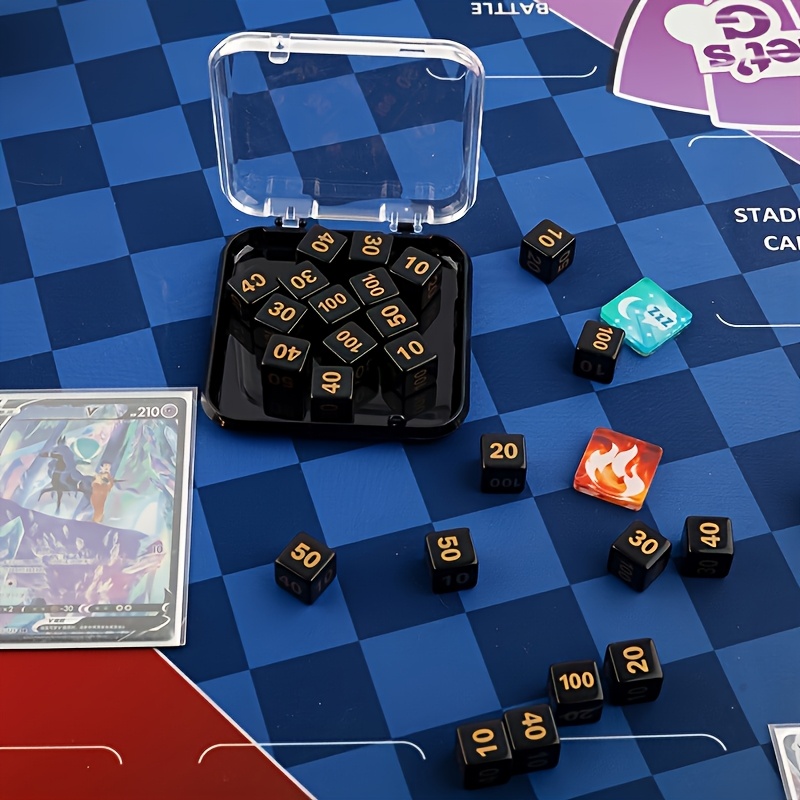 Gaming Accessories Must Have - 10pcs Counters Token Dice, PTCG Acrylic