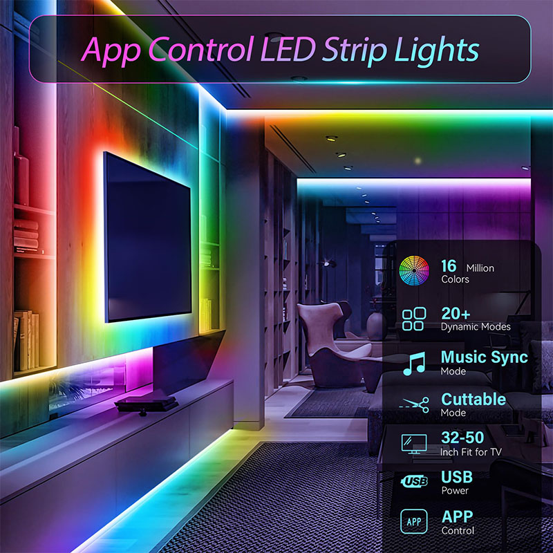 USB RGB LED Strip SMD3535 With - огляд і ціна Gaming Accessories Bedroom